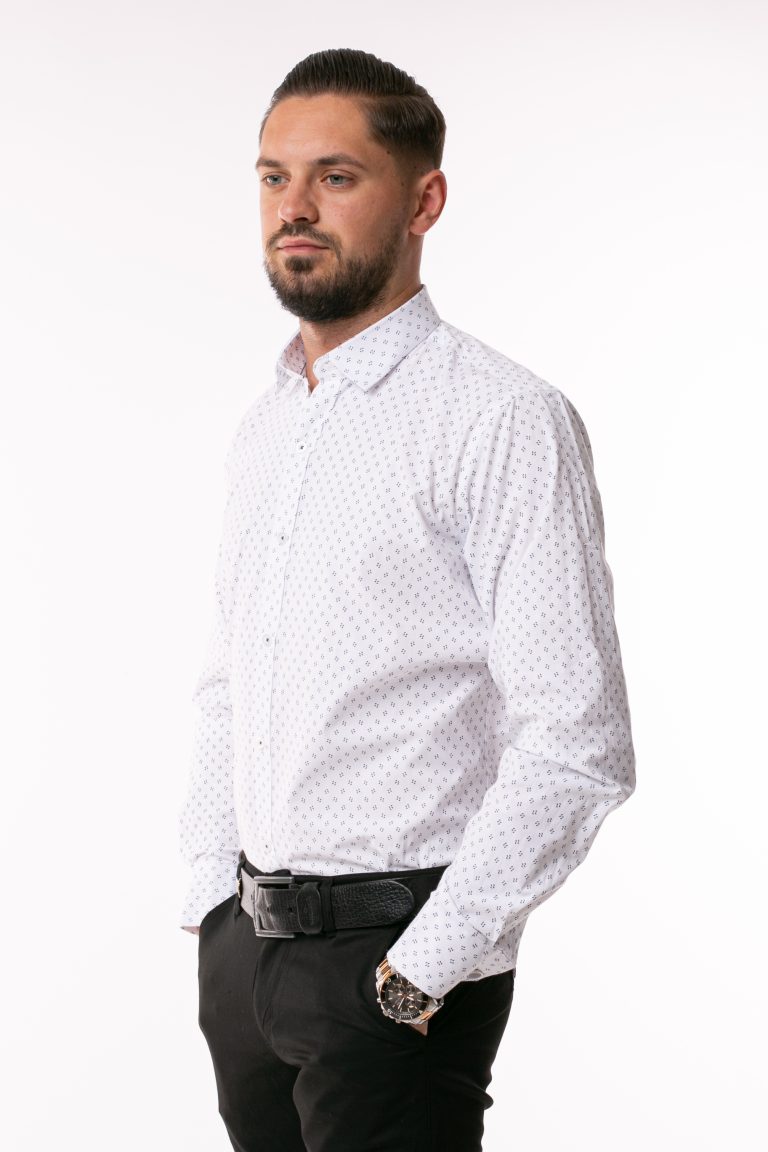 Camașă Dast Cardin – Gală – Alb Pixelată