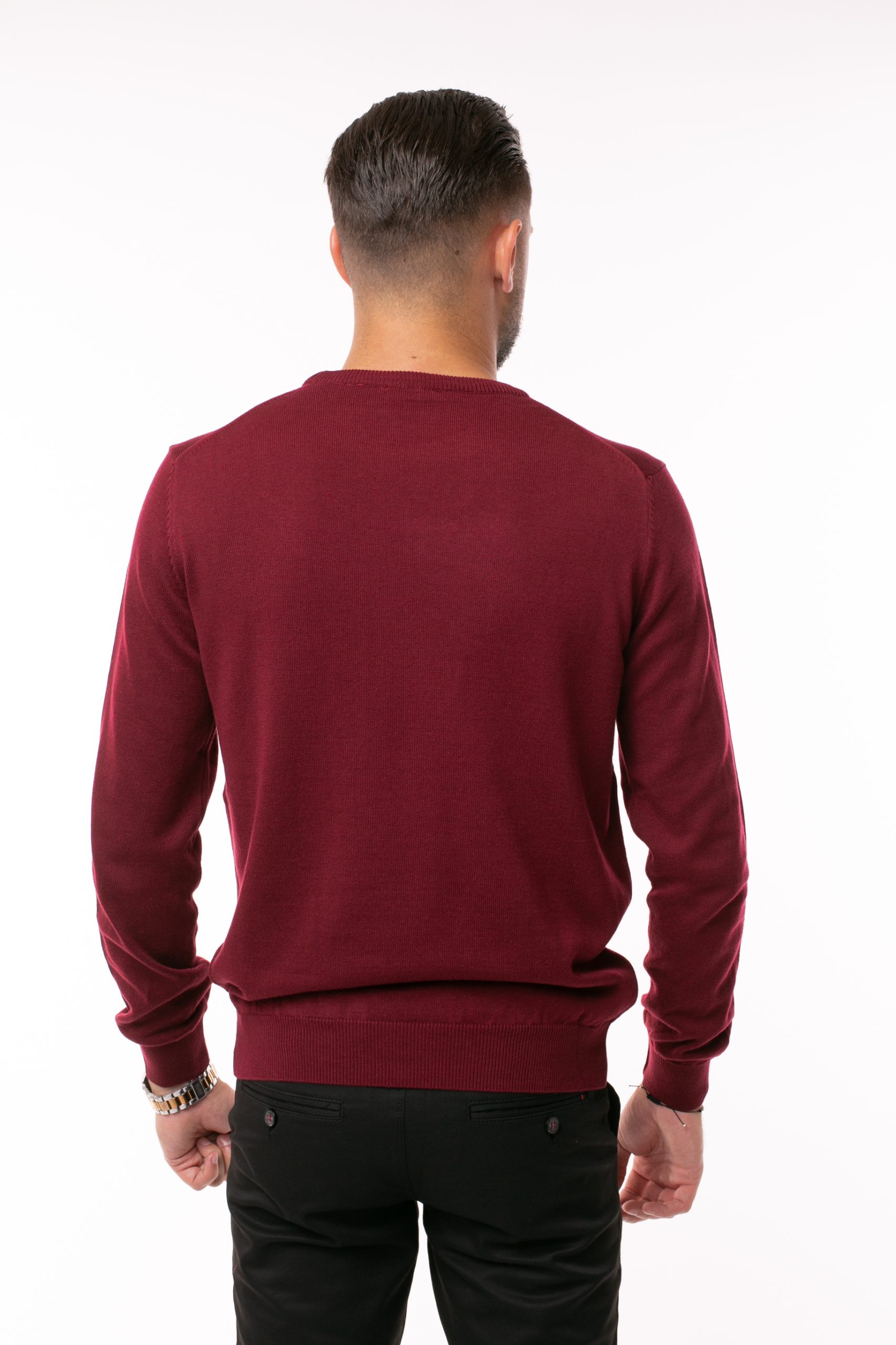 Pulover Tony Montana La Baza Gâtului - Grena - imagine 5