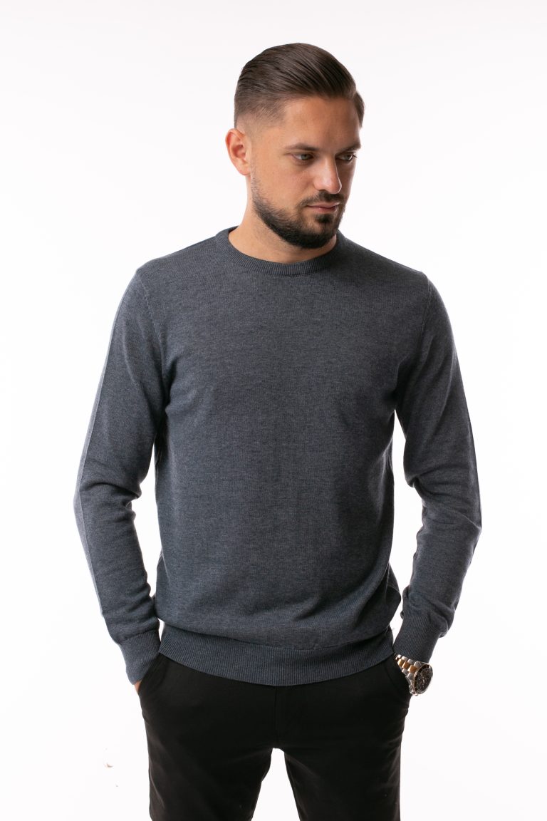 Pulover Tony Montana La Baza Gâtului – Gri