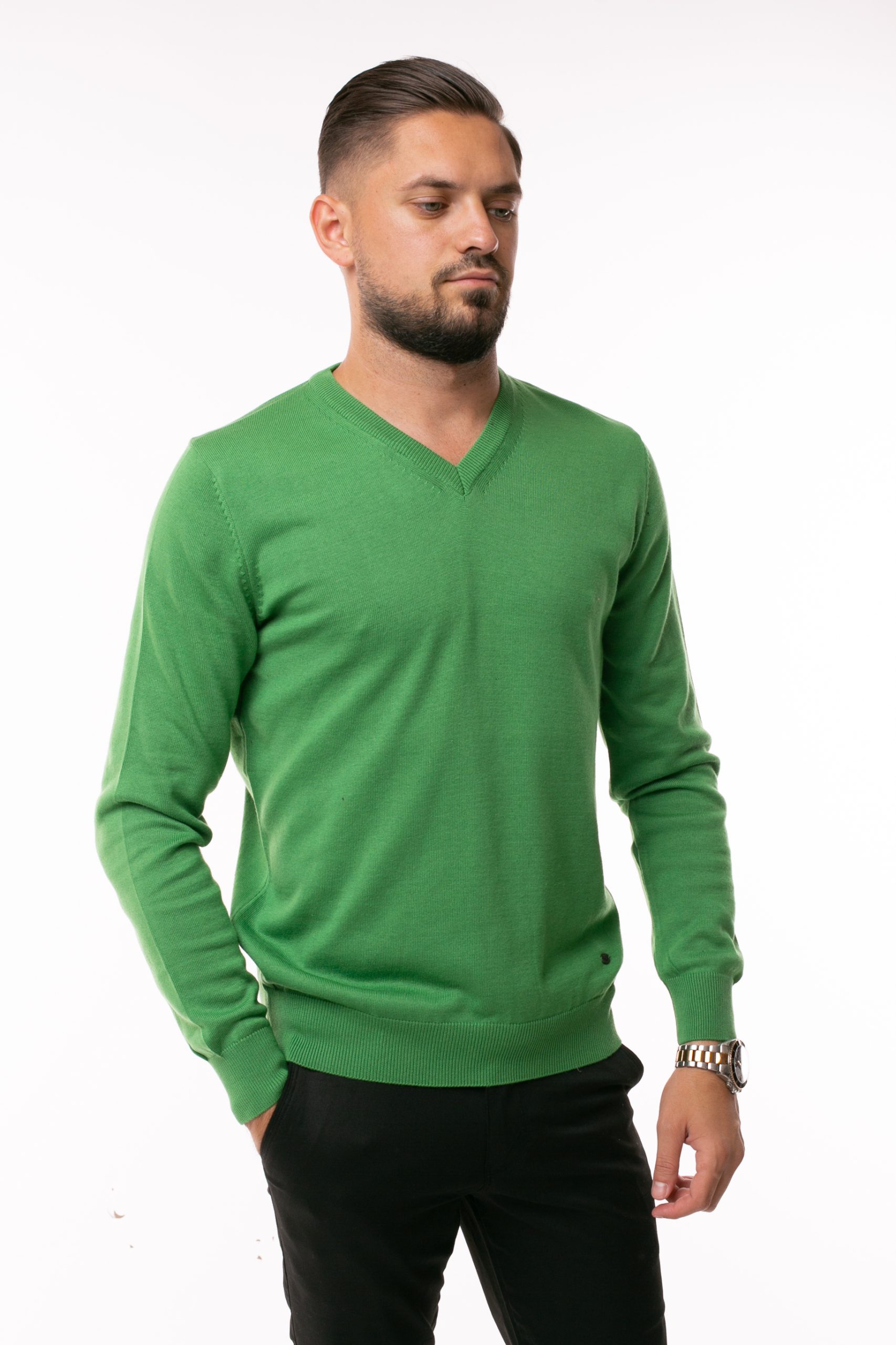 Pulover Tony Montana Cu Anchior - Verde - imagine 2