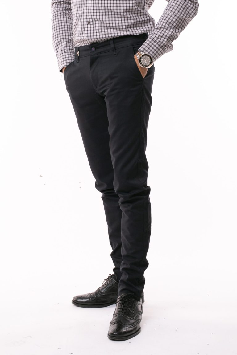 Pantaloni TACT- Slim Bleumarin